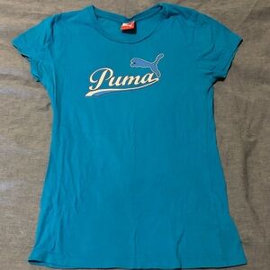 Puma Women's Teal Logo Tee